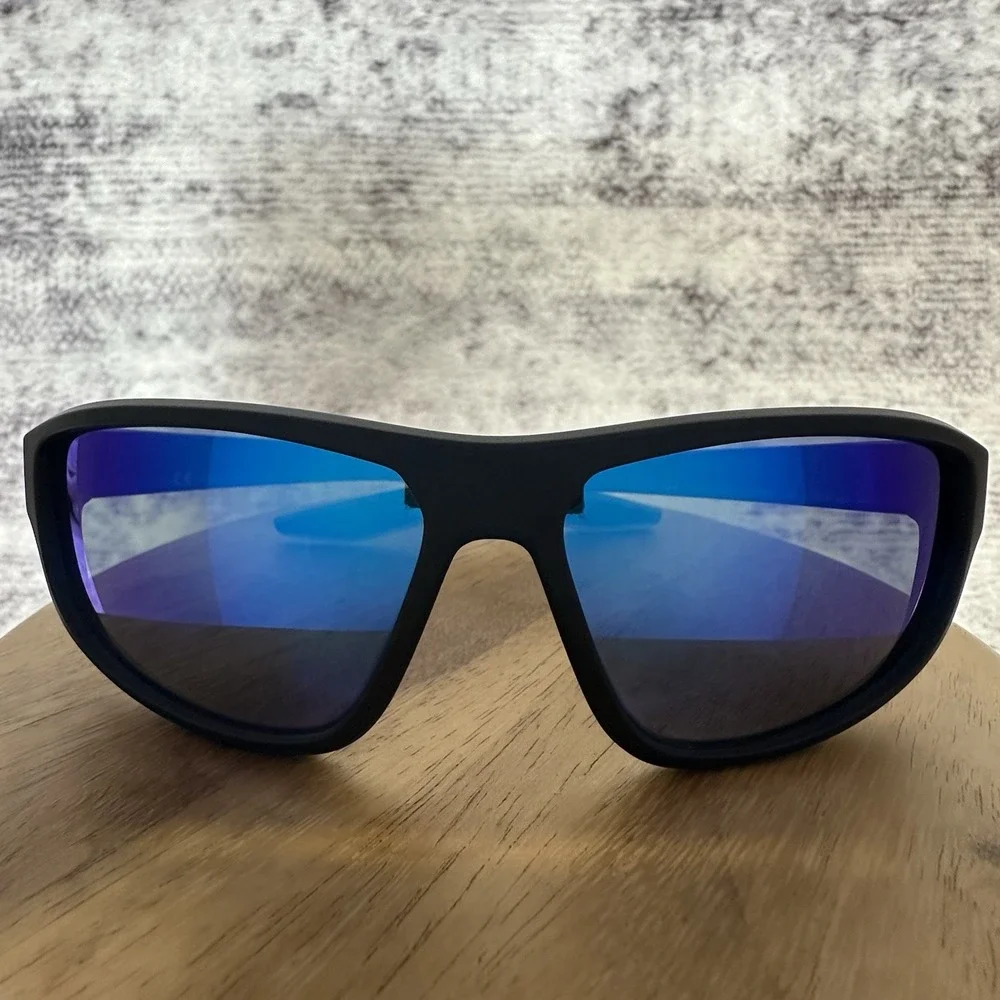 New - Nike Maverick Free CU3745‎ 021 Sunglasses Matte Dark Gray Blue Mirror